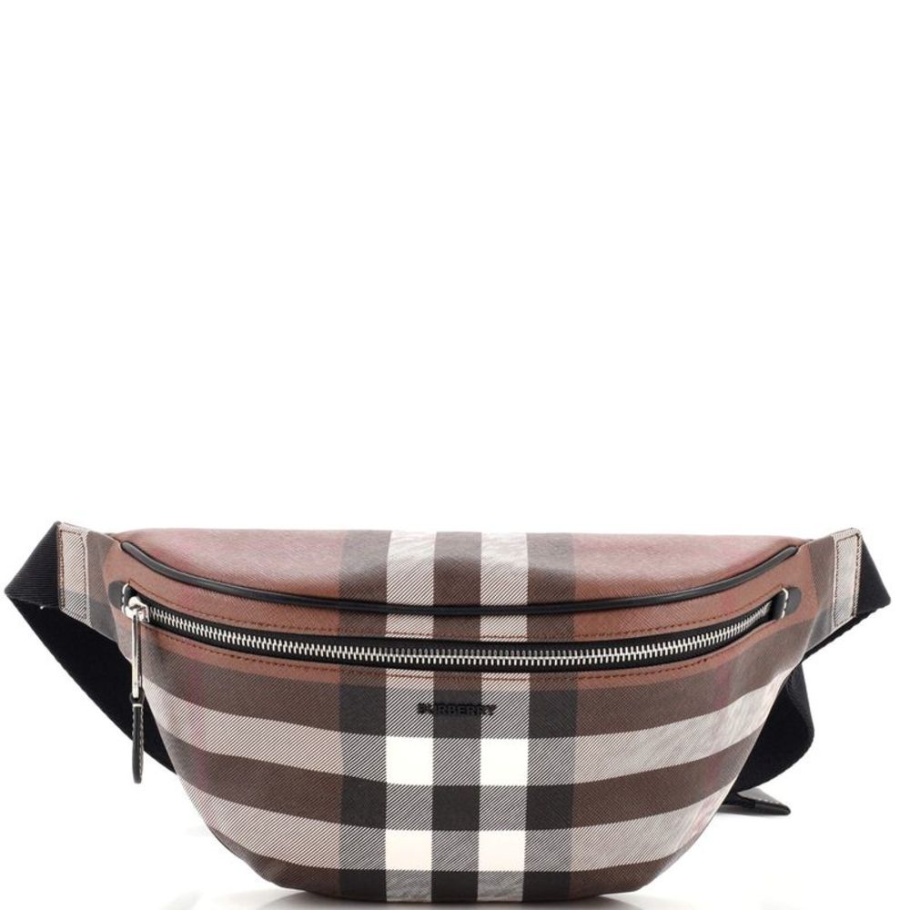 Burberry Cason Bum Bag Check E-Canvas Medium Brown
